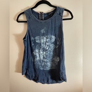 Lucky zip back tank top